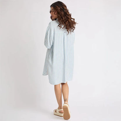 Ollie Striped Shirt Dress